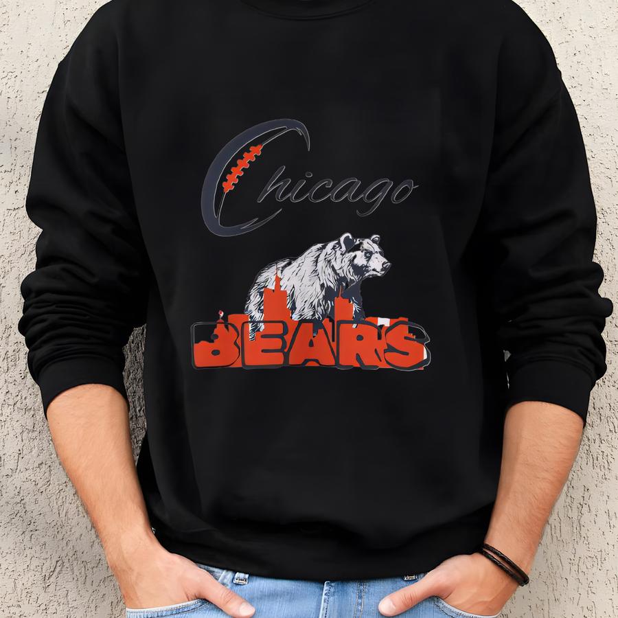 Crewneck Sweatshirt, Football Shirt, Gift For Bears Fan, Chicago Sports Gift, Pullover Sweatshirt Crewneck Sweatshirt, Football Shirt, Gift For Bears Fan, Chicago Sports Gift, Pullover Sweatshirt