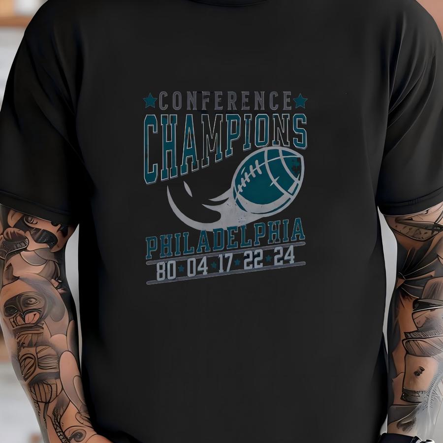 Philadelphia Conference Champions Sweatshirt, Eagle Five Time Champs Crewneck, Vintage Championship Years Shirt, Retro Football Sweatshirt T-shirt