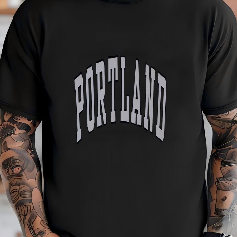 Portland Crewneck Vintage Sweatshirt Cozy Rose City Pullover Urban Style Sweater Pacific Northwest Gift For Men And Women Fashion T-shirt