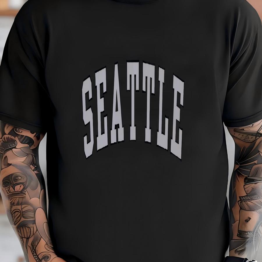 Seattle Crewneck Vintage Washington Sweatshirt Cozy Emerald City Pullover Urban Style Sweater Pacific Northwest Gift For Men And Women Fashi T-shirt