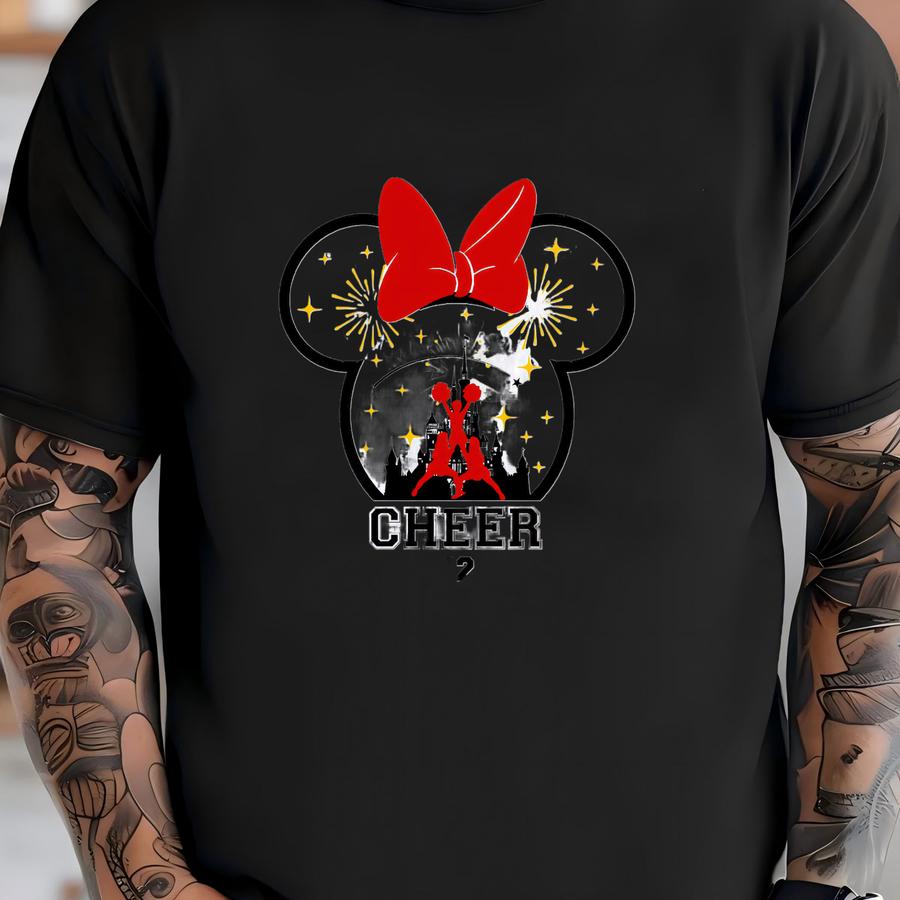 Cheer 2025 Bow Hoodie, Magic Kingdom Walt World Shirt, Family Matching Shirt, Land Family Vacation Tee T-shirt