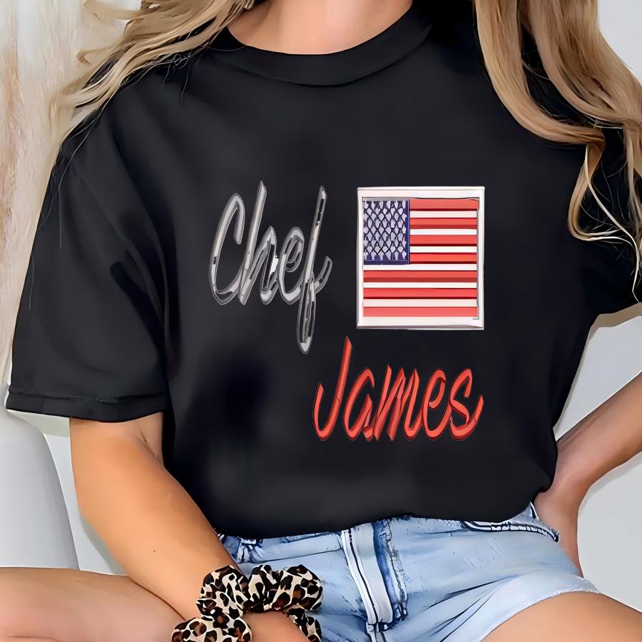 Custom Chef Hat: Personalized Flag Name, Cooking Gift T-shirt