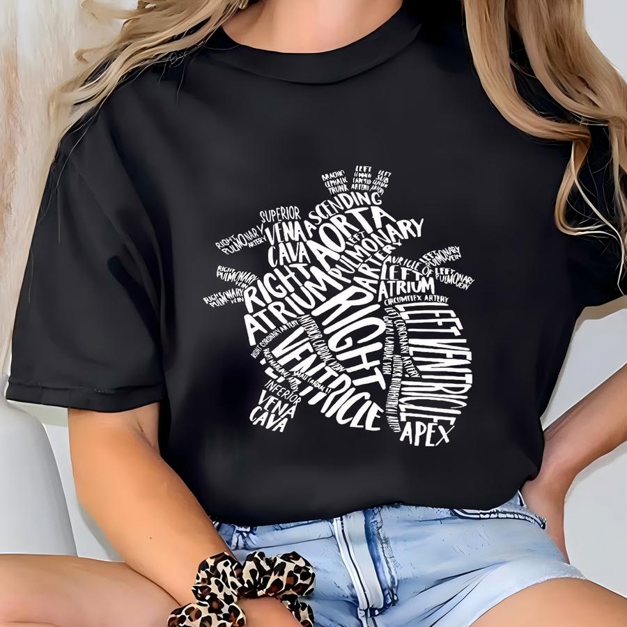 Nursing School Sweatshirt, Nursing Student Shirt, School Spirit Shirts, Nursing Gifts, Anatomical Heart, School Nurse Shirt, Funny Nurse Tee T-shirt