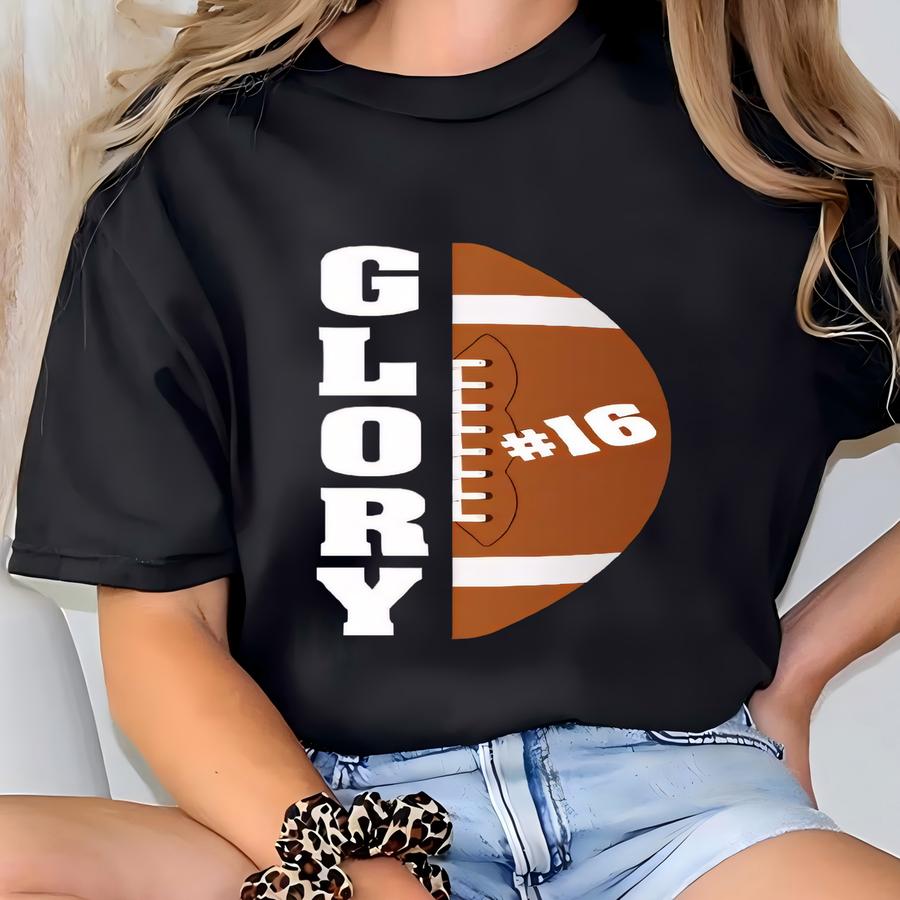 Football Mom Sweatshirt Custom Name And Number Football Tee, Football Game Season Hoodie, Football Mama Gift Long Sve, Sport Sweatshirt T-shirt