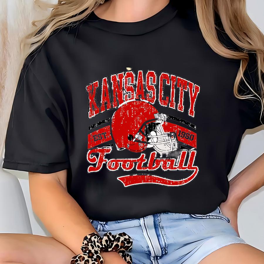 Vintage Kansas City Football Sweatshirt: Game Day Crewneck T-shirt