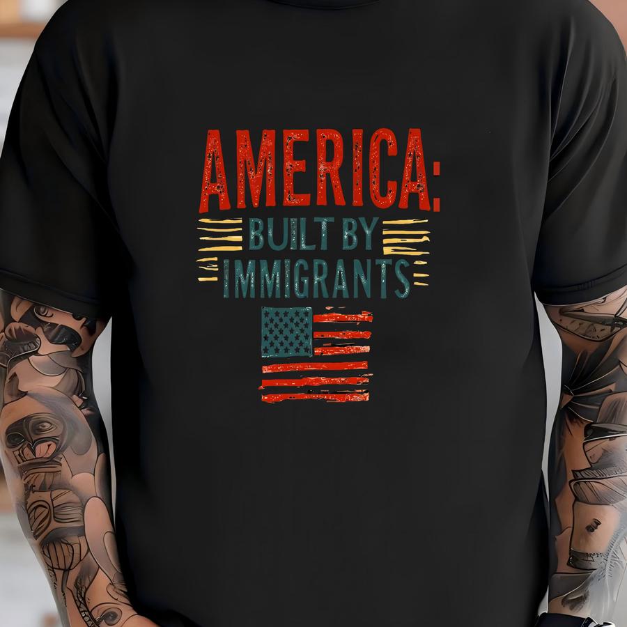 America: Built By S Deportation Protest Hoodie, Political Protest, Rights, Deportation Resistance, Social Justice T-shirt