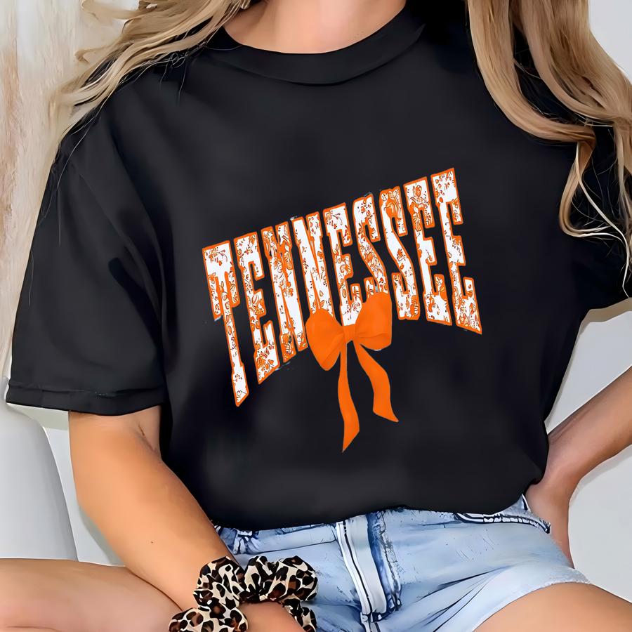 Tennessee Floral Bow Sweatshirt Or Tee Adult Or Kids T-shirt