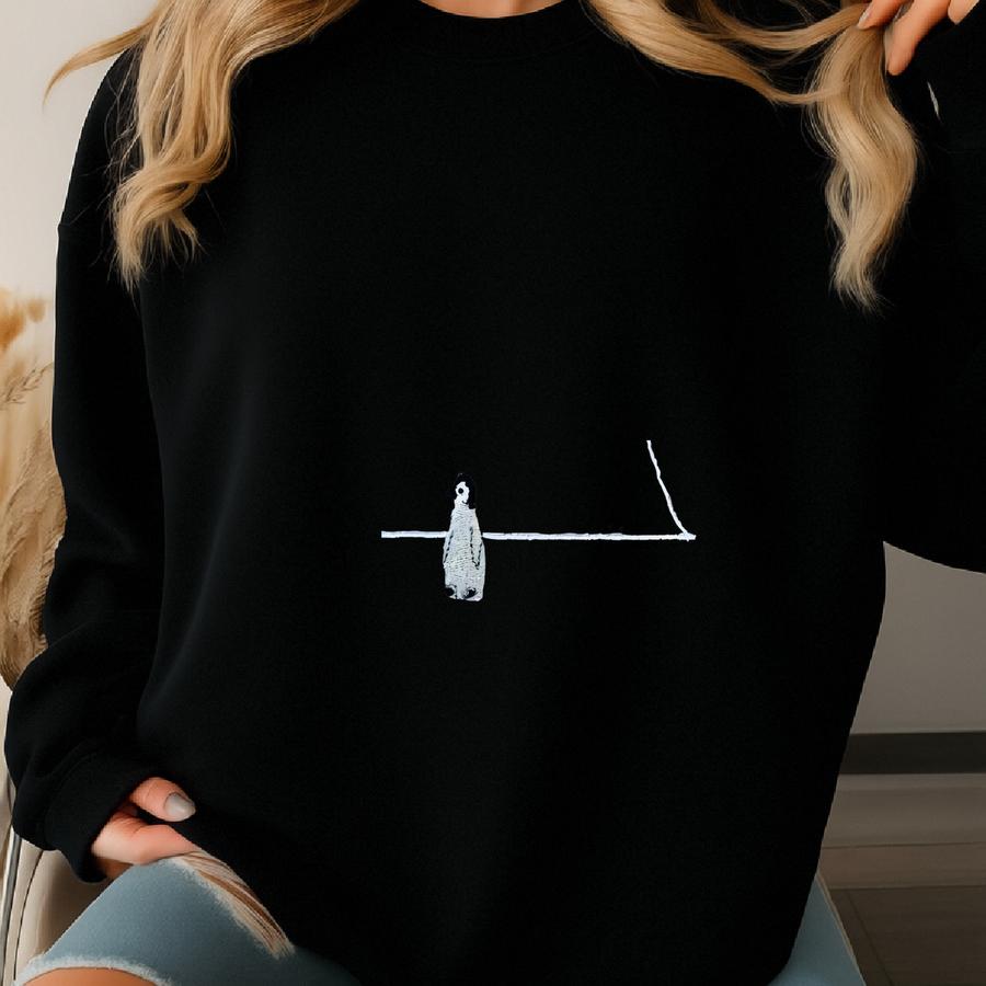 Mountain Sweatshirt, Penguin, Animals, Nature, Minimalist Sweatshirt