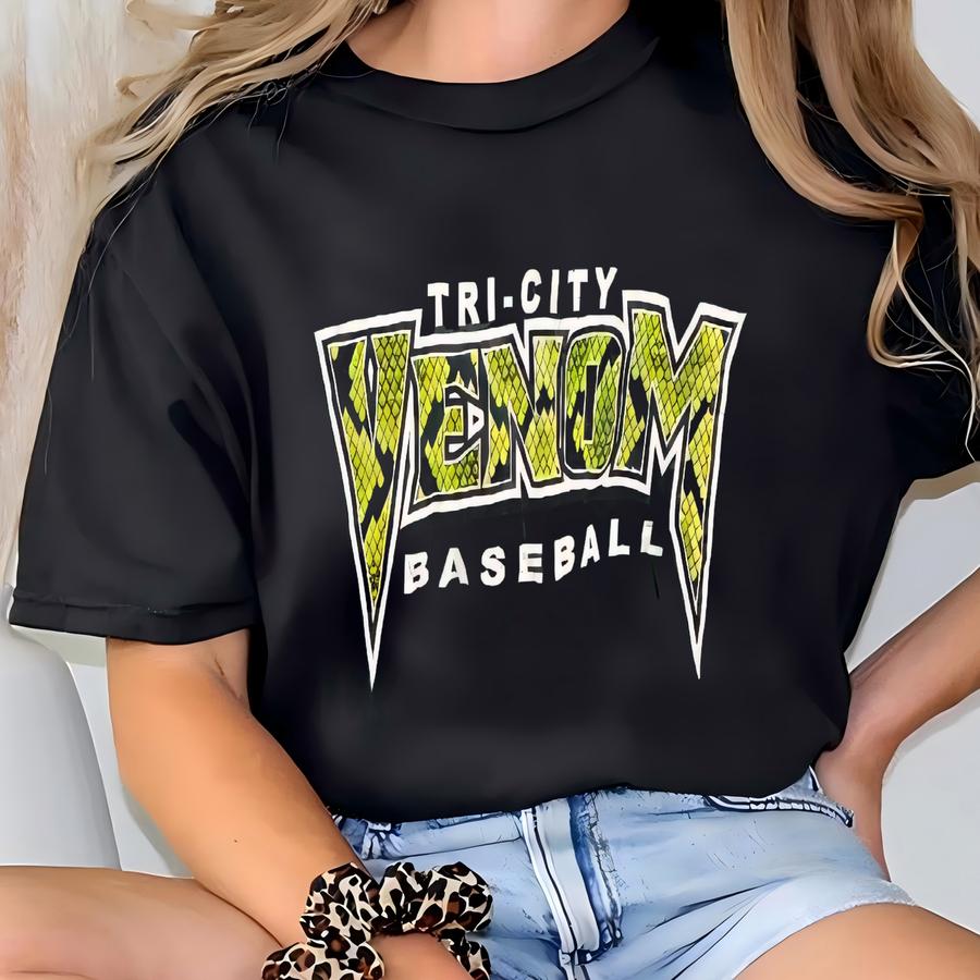 Vintage Tri-city Venom Baseball Hoodie Size Xl T-shirt