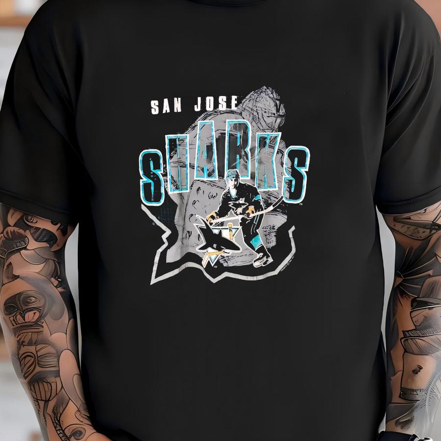 1991 San Jose Sharks Hockey Hoodie Sz Xl (a8274) T-shirt