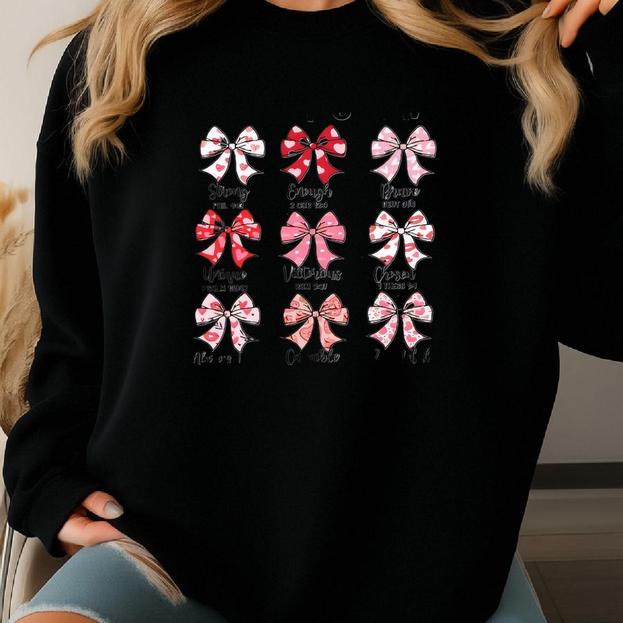 ® Bible Verse Valentine Shirt, Valentine Christian Two Side Sweatshirt, Jesus Loved Coquette Sweatshirt, Christian God Say Tee Sweatshirt