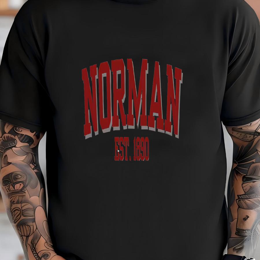 Norman Oklahoma Sweatshirt, Retro College Crewneck, Vintage University Pullover, Game Day Gift For Students And Fans T-shirt