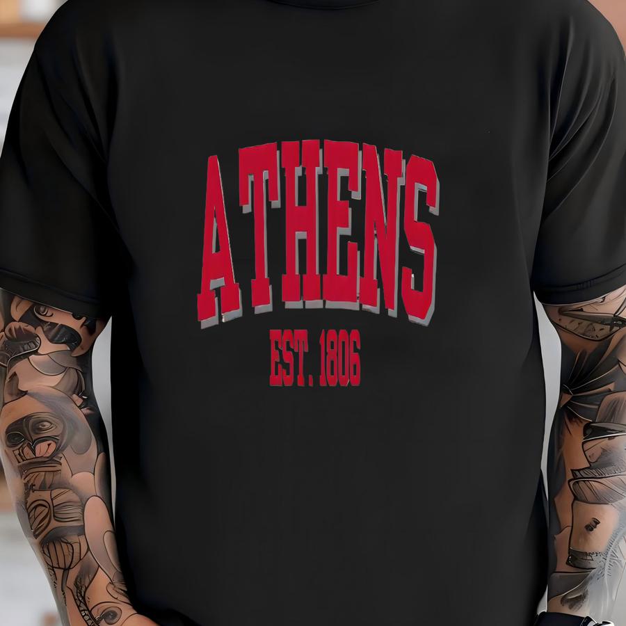 Athens Georgia Sweatshirt, Retro College Crewneck, Cozy University Pullover, Game Day Gift For Students And Fans T-shirt
