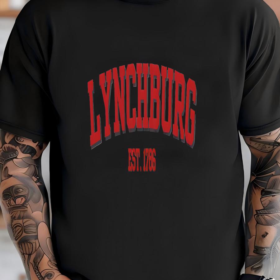 Lynchburg Virginia Sweatshirt, Retro College Crewneck, Cozy University Pullover, Game Day Gift For Students And Fans T-shirt