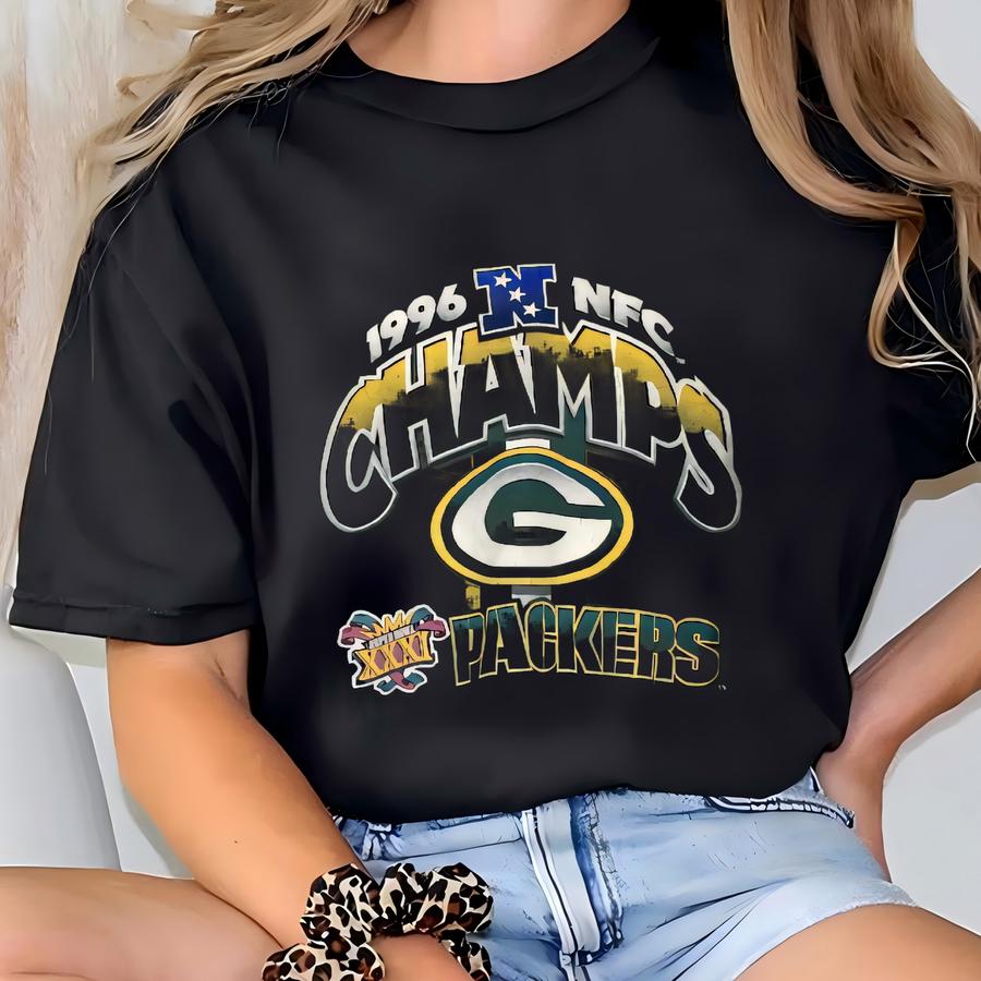 Vintage 90s Green Bay  Sweatshirt Large Pro Player Green Bay Logo Crewneck Gb American Football Sweater Size L T-shirt