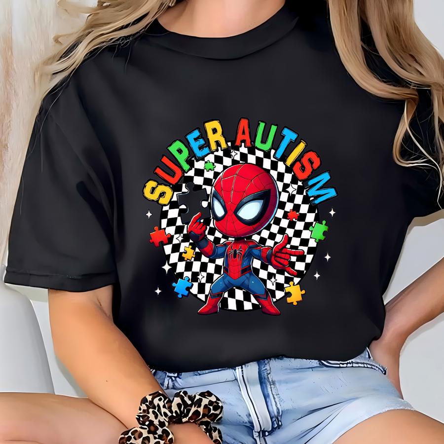 Spiderman Autism Toddler Shirt, Super Autism Tee, Autism Awareness, Super Hero Shirt, Autism Kids Shirt, Autism Day Shirt, Boys Autism Tee T-shirt