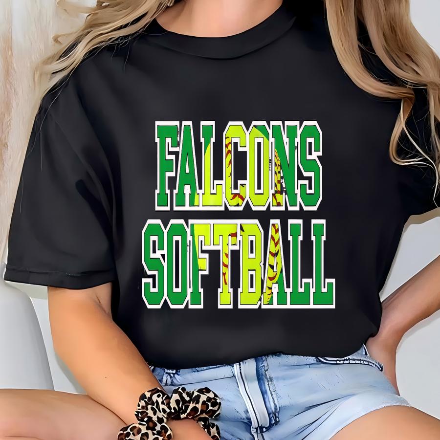 Custom School Mascot Shirt Softball Shirt Softball Mom Shirt High School Spirit Tee School Sports Game Day Mom Hoodie Personalized Softball T-shirt