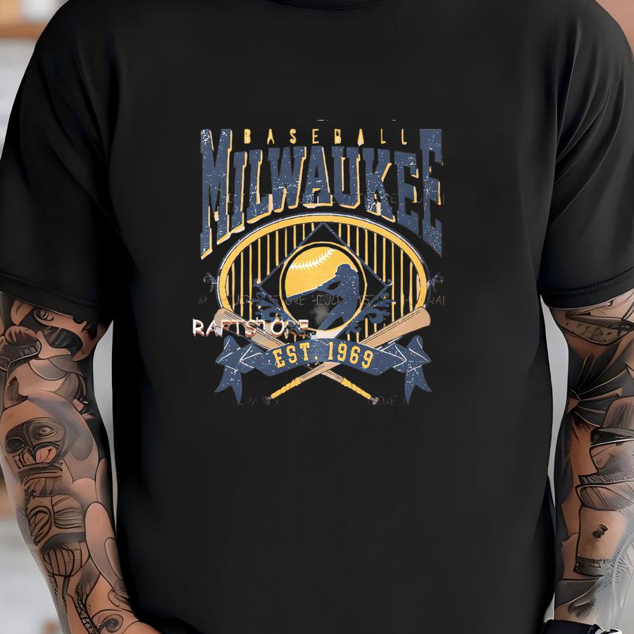 Vintage Milwaukee Baseball Sweatshirt | Milwaukee Baseball Hoodie | Baseball Fan Shirt | Milwaukee Baseball Tee | Custom Baseball Shirt T-shirt