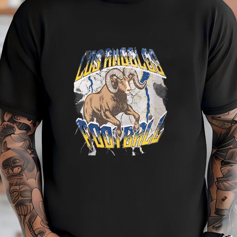 Los Angeles Football Crewneck Sweatshirt, Cozy Game Day Apparel, Unisex Sportswear, Perfect For Fans, Comfortable Casual Wear T-shirt