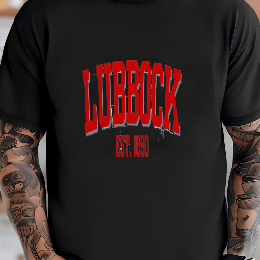 Lubbock Texas Sweatshirt, Retro College Crewneck, Cozy University Pullover, Game Day Gift For Students And Fans T-shirt