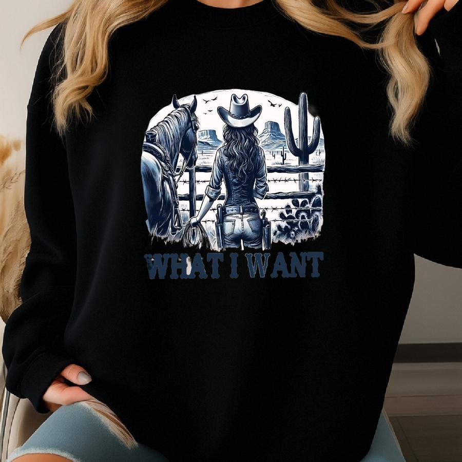 I Do A Thing Called What I Want Sweatshirt, Western Sweatshirt, Country Girl Sweatshirt, Cowgirl Sweatshirt, Country Girl Gifts Sweatshirt Sweatshirt