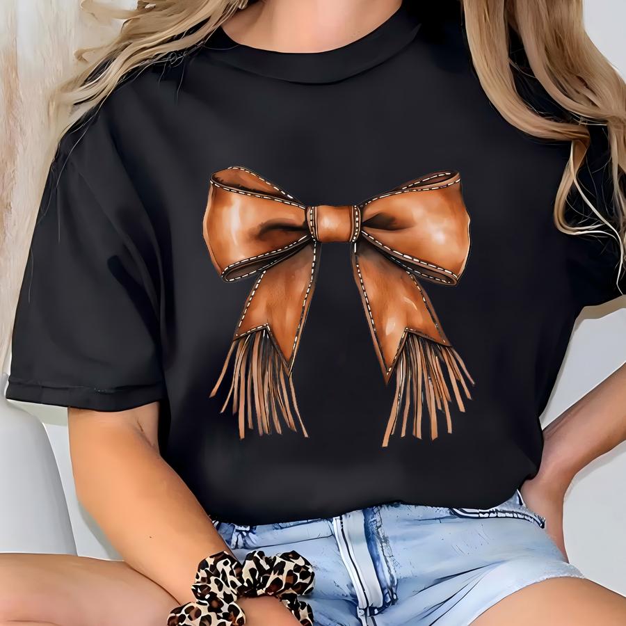 Western Coquette Bow Shirt, Rodeo Cowgirl Sweatshirt, Country, Shirt, Cute Women's Shirt, Western Graphic Shirt, Sweatshirt Hoodie T-shirt
