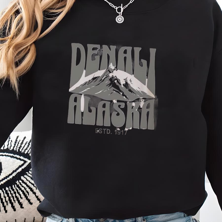 Denali Alaska Shirt, Mount Mckinley, Denali National Park, Hiking Shirt, Camping T Shirt, Nature Lover Gift, Adventure Travel, Alaska Gift Sweatshirt