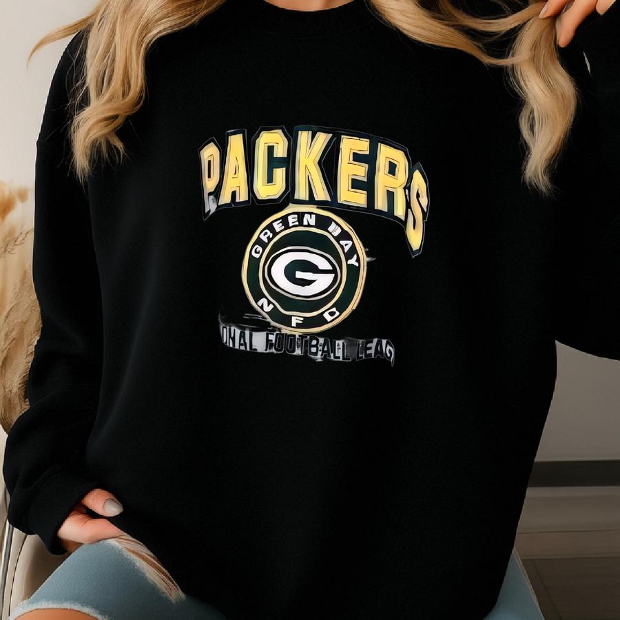 Vintage 90s Green Bay/ / Football/ Sport Gray Sweatshirt/ M Sweatshirt