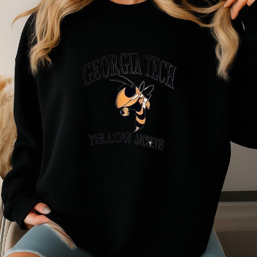 Vintage 90s Georgia Tech/ Yellow Jackets/ Sport Y Gray Sweatshirt/ Xl Sweatshirt