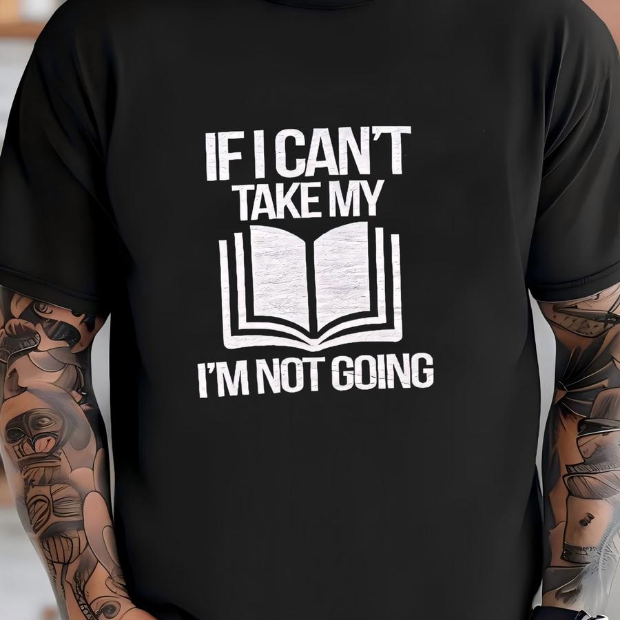 Vintage Y2k Saying “if I Can’t Take My Book,i’m Not Going”gildan Tag Crewneck Sweatshirt M Size T-shirt