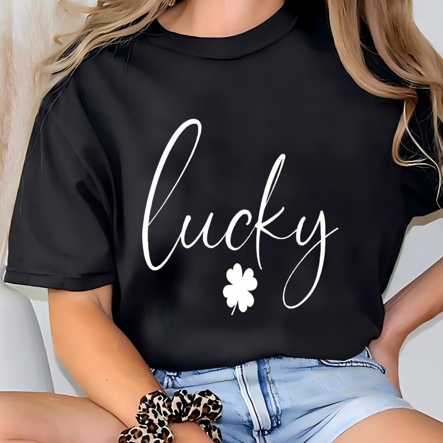 Lucky Sweatshirt, St Patricks Day Sweatshirt, Saint Patrick's Sweatshirt, Lucky Sweater, Clover Sweatshirt, Holiday Sweater, Irish Sweater T-shirt