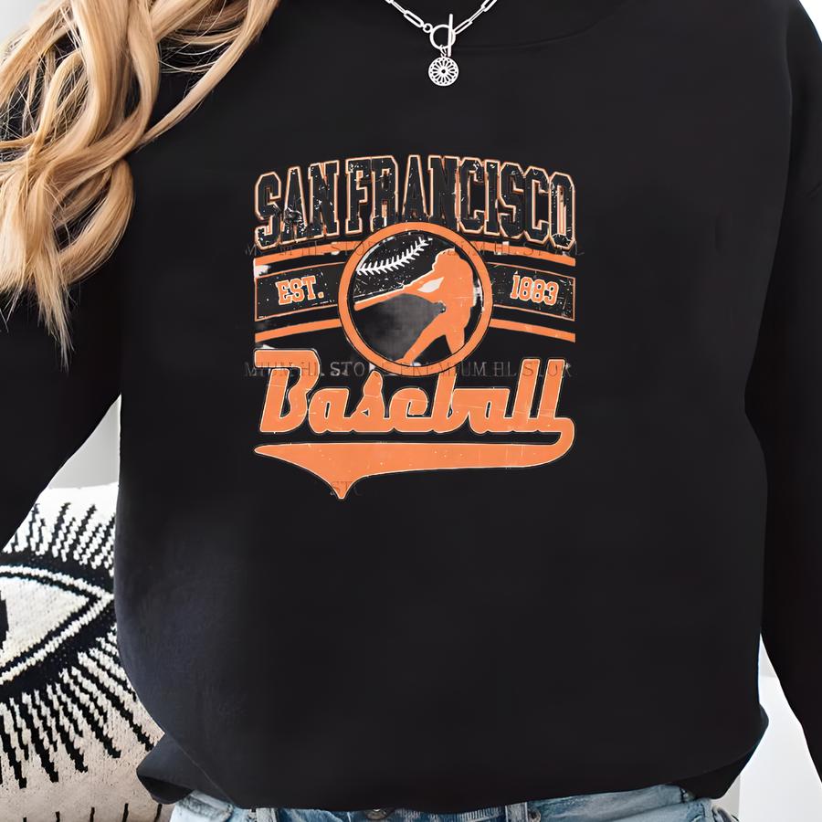 San Francisco Baseball Png | Vintage San Francisco Baseball Png| Baseball Fan Png | San Francisco Baseball Dtf | Baseball Design Sweatshirt