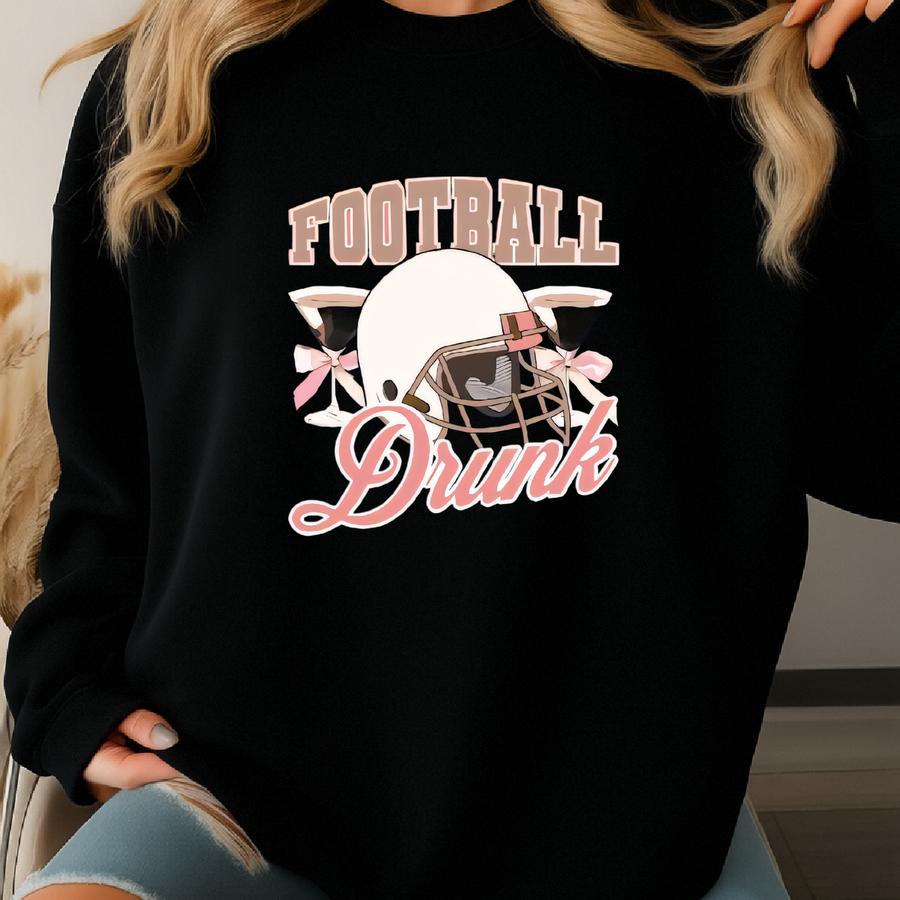 Football Drunk Shirt: Funny Game Day Tee For Sports Fans Sweatshirt