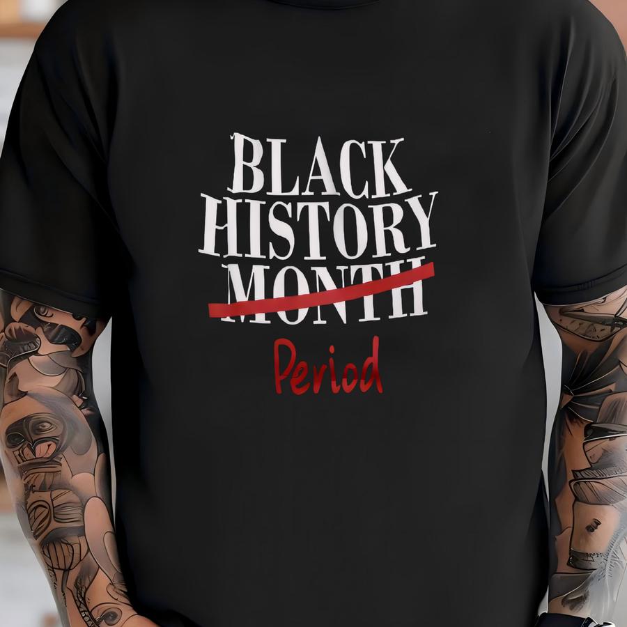Black History 'period' Unisex Hoodie: Ring-spun Cotton T-shirt