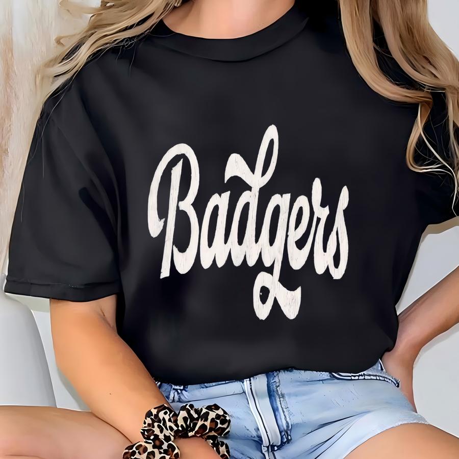 Badgers Shirt Soft Badgers Tshirt Badgers Game Day Tee Badgers T Shirt For Women Badgers Spirit Wear Badgers Triblend Hoodie T-shirt
