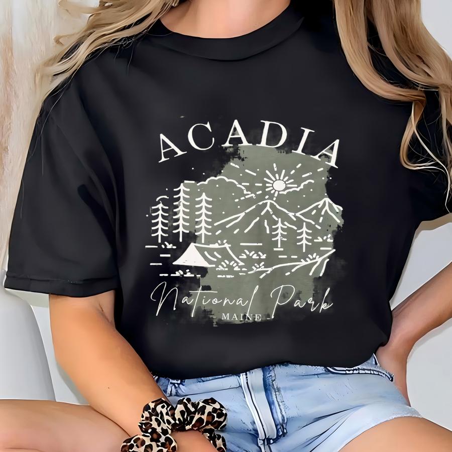 Acadia National Park Shirt Granola Girl Clothes Maine Tshirt Tee Nature Hoodie Hiking Camping Shirt Us National Parks Gift T-shirt