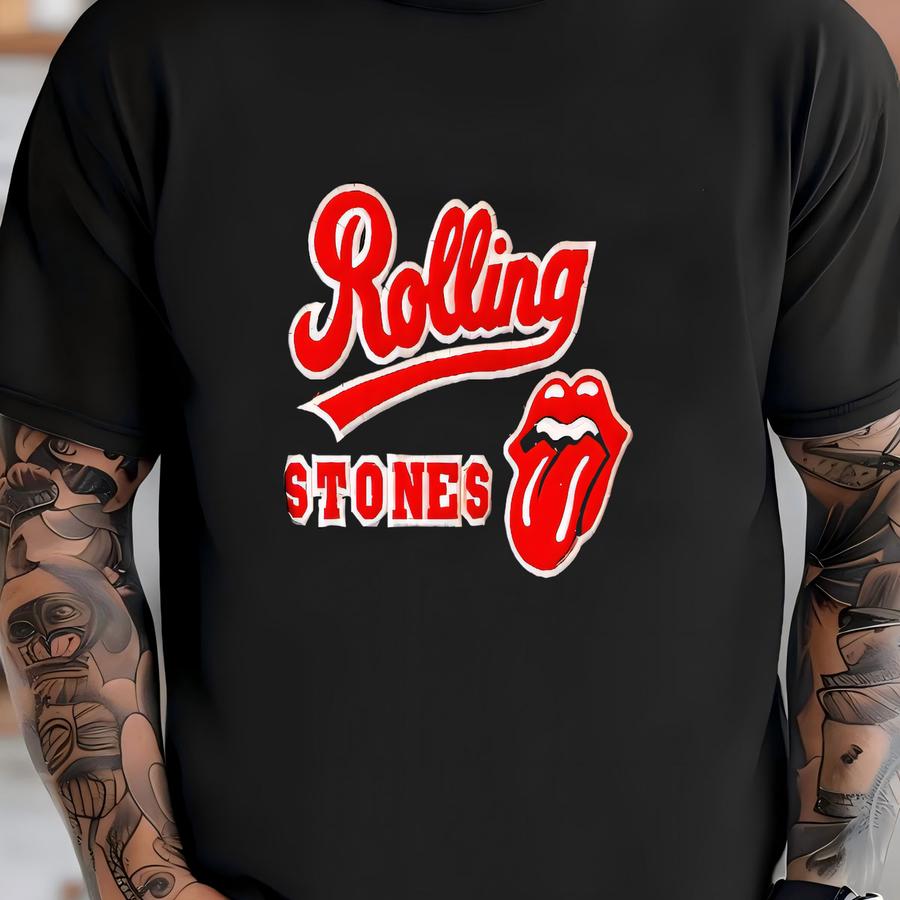 1994 Rolling Stones Varsity Letterman Tour Jacket By Brockum Sz Large Vintage 90s T-shirt