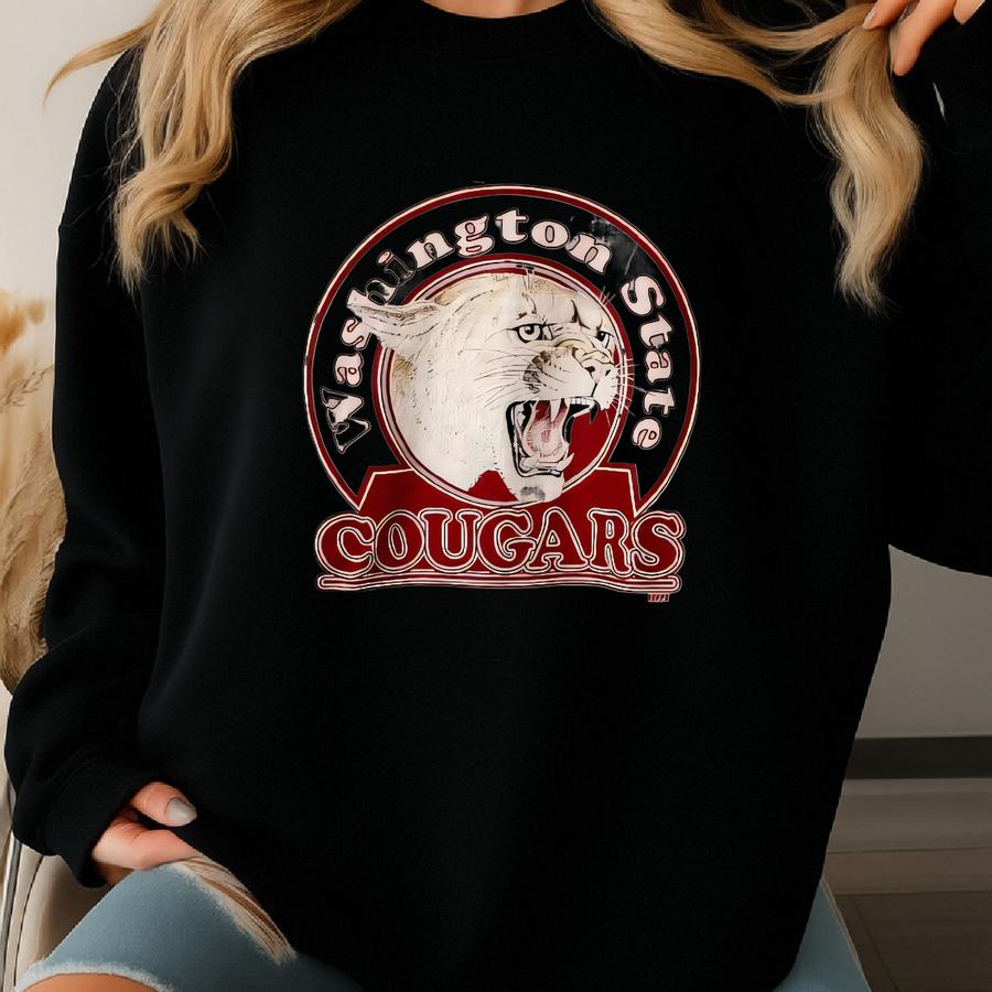 80's Washington State Cougars Ncaa T-shirt Sz Xl (a1298) Sweatshirt