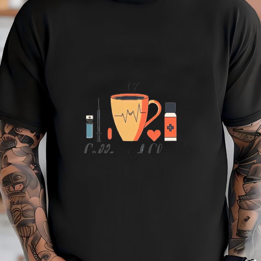 Coffee Chaos Nurse Sweatshirt, Funny Nurse Crewneck, Nursing Life Gift, Coffee Lover Sweatshirt, Nurse Appreciation Gift T-shirt