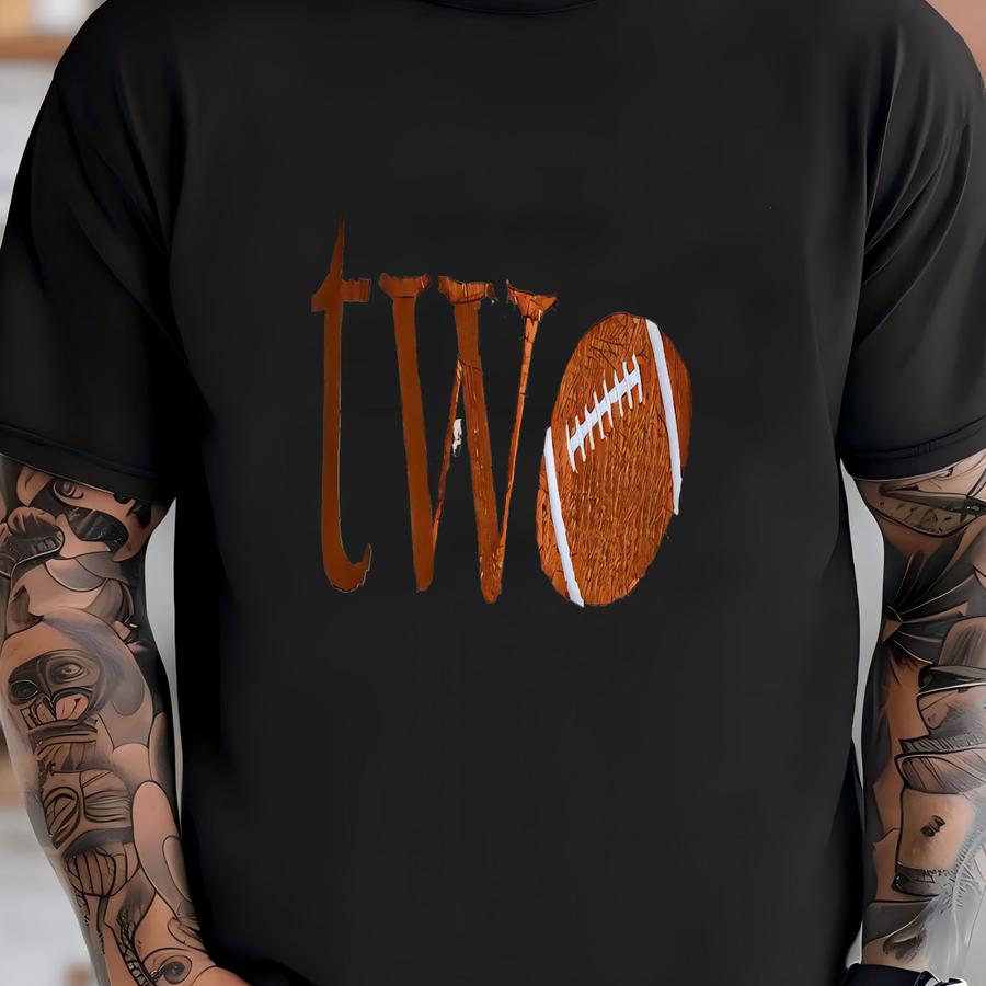 Second Birthday Sweater: Football Two Theme Outfit T-shirt