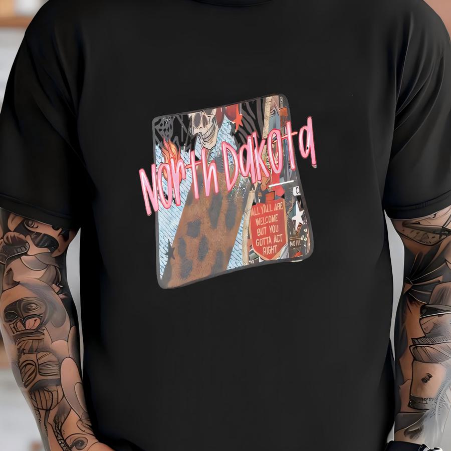 All Y'all Are Welcome (north Dakota) Crewneck Sweatshirt T-shirt