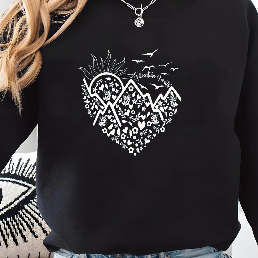 Adventure Awaits Shirt, Camping Shirts, Wanderlust Explore More Tee, Nature Lover Shirt, Travel Shirt, Road Trip Shirt, Hiking Tshirt Sweatshirt