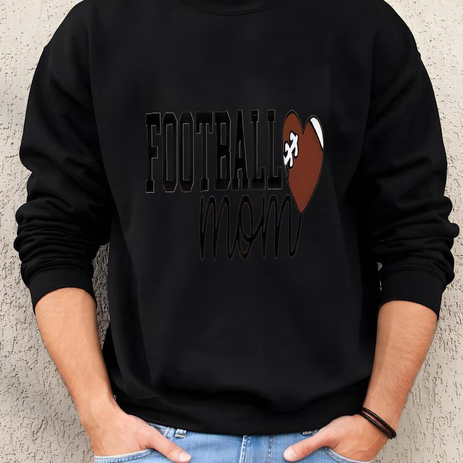 Personalize Football Mama Sweatshirt With Kids Name On Sve, Football Season Mama Shirt, Football Mom, Jersey Number, Football Lover Gift Sweatshirt