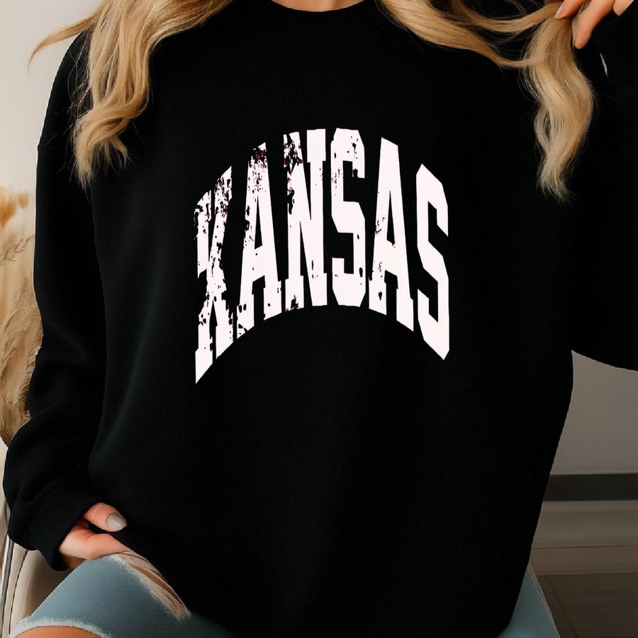 Vintage Kansas Sweater, Retro Kansas Sweater, Vintage Kansas Sweatshirt, Kansas State Sweater, Kansas Souvenir Sweater, Kansas Crewneck Sweatshirt