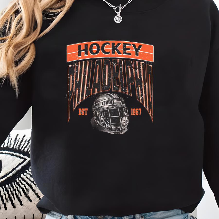 Vintage Philadelphia  Hockey File Png, Design Png, Hockey Png For Tee, Hockey Team Png, Philadelphia Png Sweatshirt
