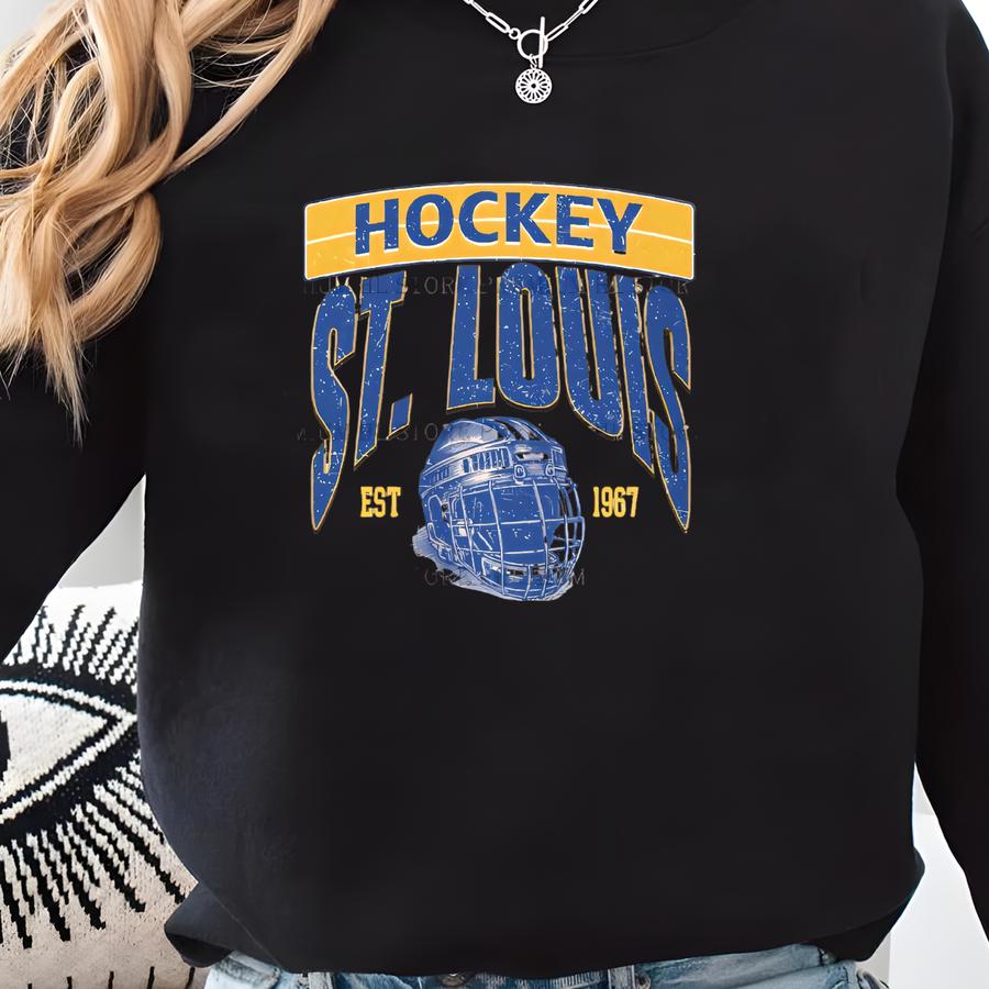 Vintage St. Louis Hockey File Png, Design Png, Hockey Png For Tee, Hockey Team Png, St. Louis Png Sweatshirt