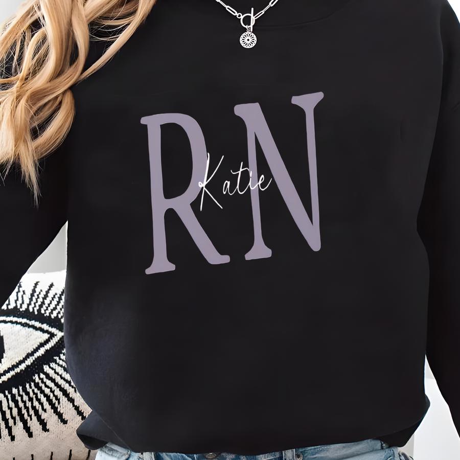 Rn Gift Notebook Custom Registered Nurse Book A5 Personalized Gift For Healthcare Worker Gift Purple Journal Medical Doctor Pharmacist Gift Sweatshirt