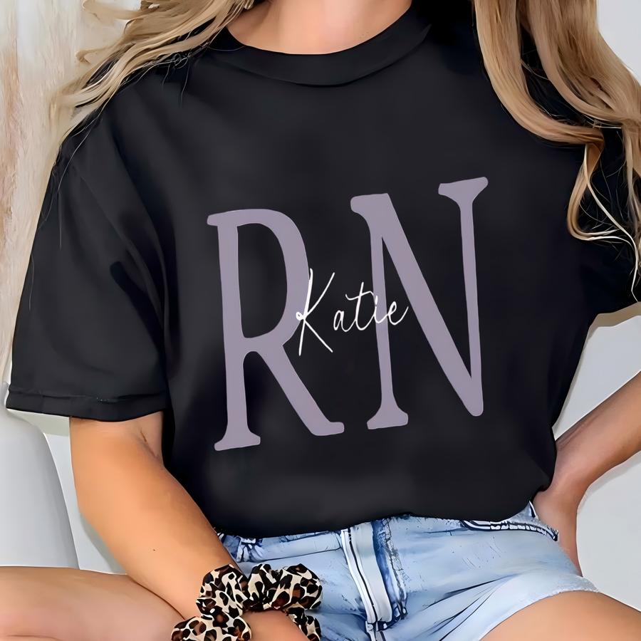 Rn Gift Notebook Custom Registered Nurse Book A5 Personalized Gift For Healthcare Worker Gift Purple Journal Medical Doctor Pharmacist Gift T-shirt