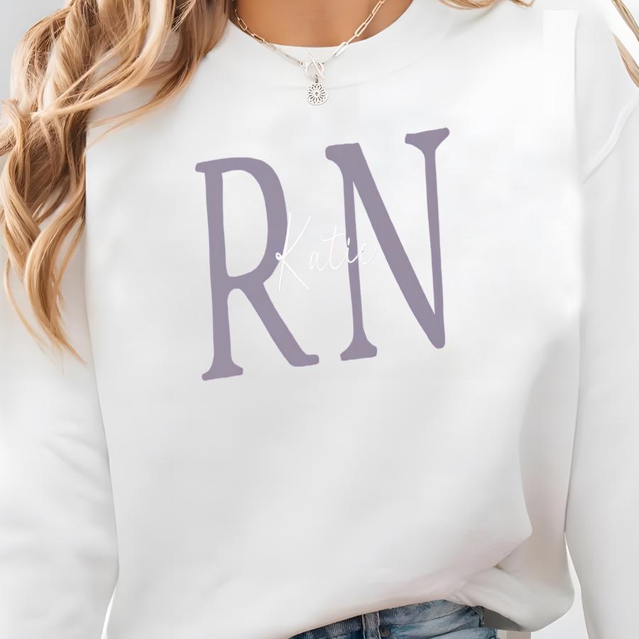 Rn Gift Notebook Custom Registered Nurse Book A5 Personalized Gift For Healthcare Worker Gift Purple Journal Medical Doctor Pharmacist Gift Sweatshirt