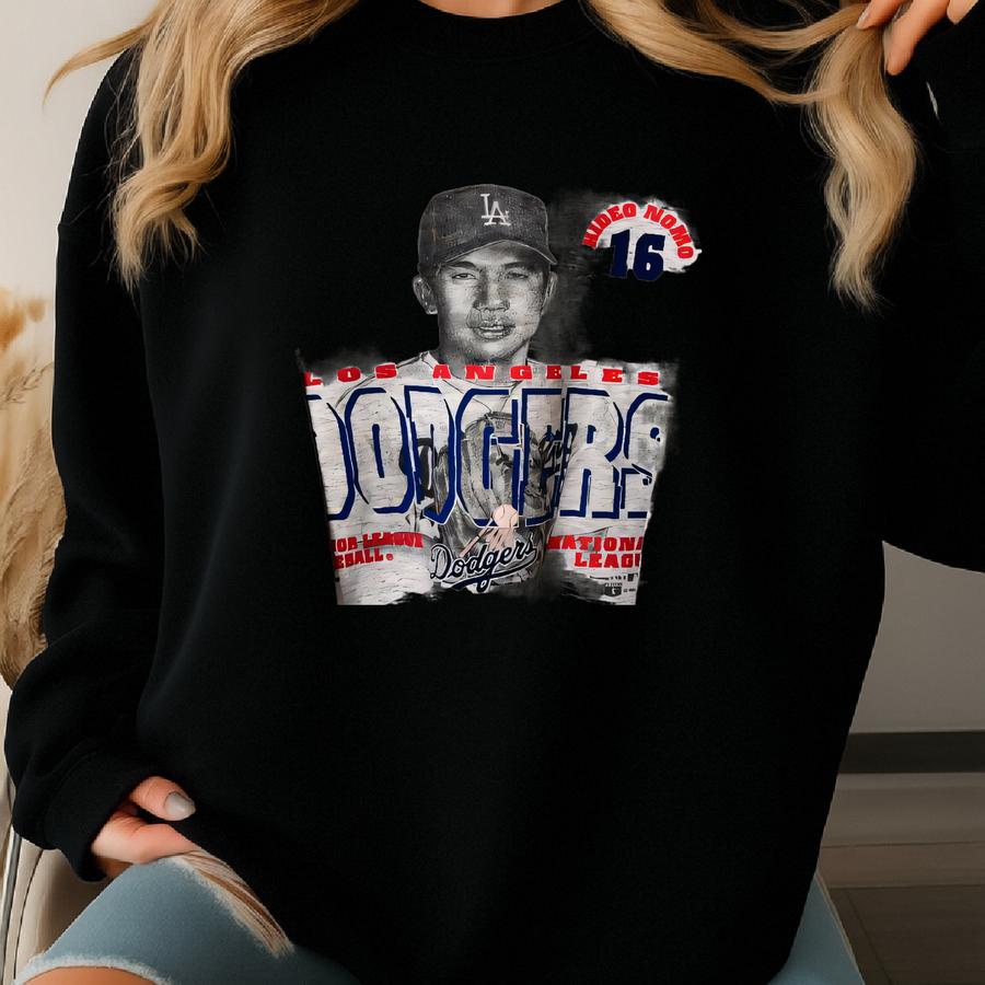 1995 La Dodgers Nomo Crewneck Sz L (a8778) Sweatshirt